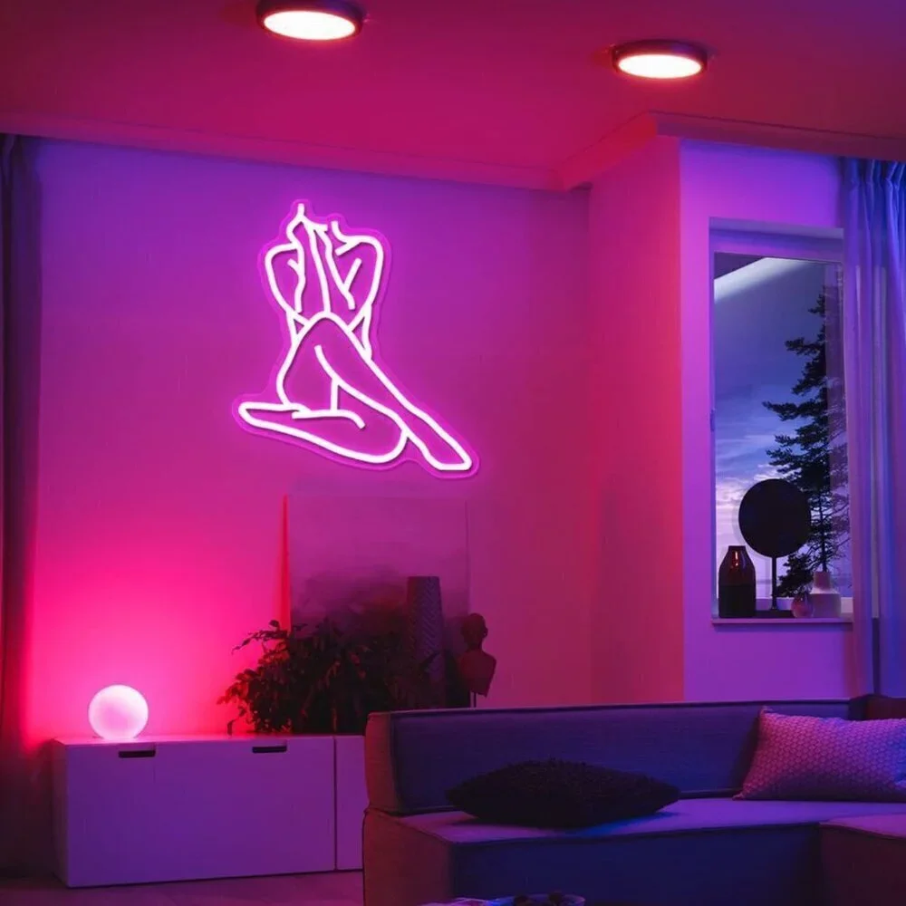 🆕Lady Neon Lady Neon Led Signs for Wall Decor for Bedroom Man Cave Home Bar